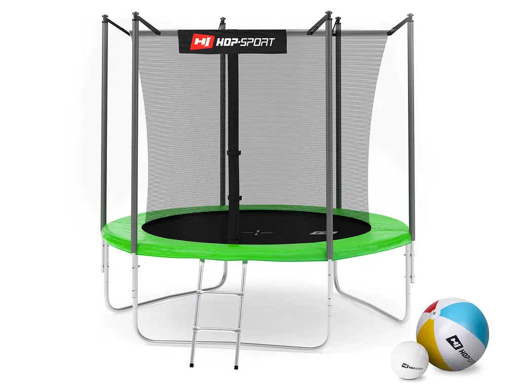 Батут Hop-Sport 8ft (244см) зелений з внутрішньою сіткою - фото 16