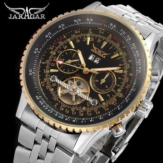 Мужские наручные механические часы Jaragar Luxury - фото 6