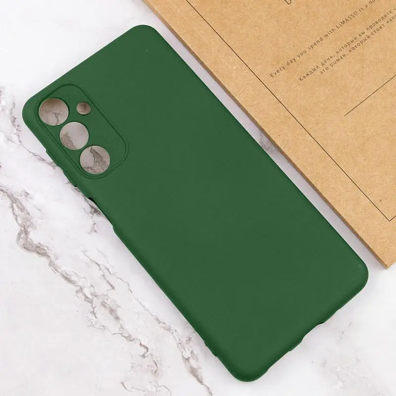 Чохол TPU GETMAN Liquid Silk Full Camera для Samsung Galaxy A15 4G/5G / M15 5G Зелений / Dark green - фото 4