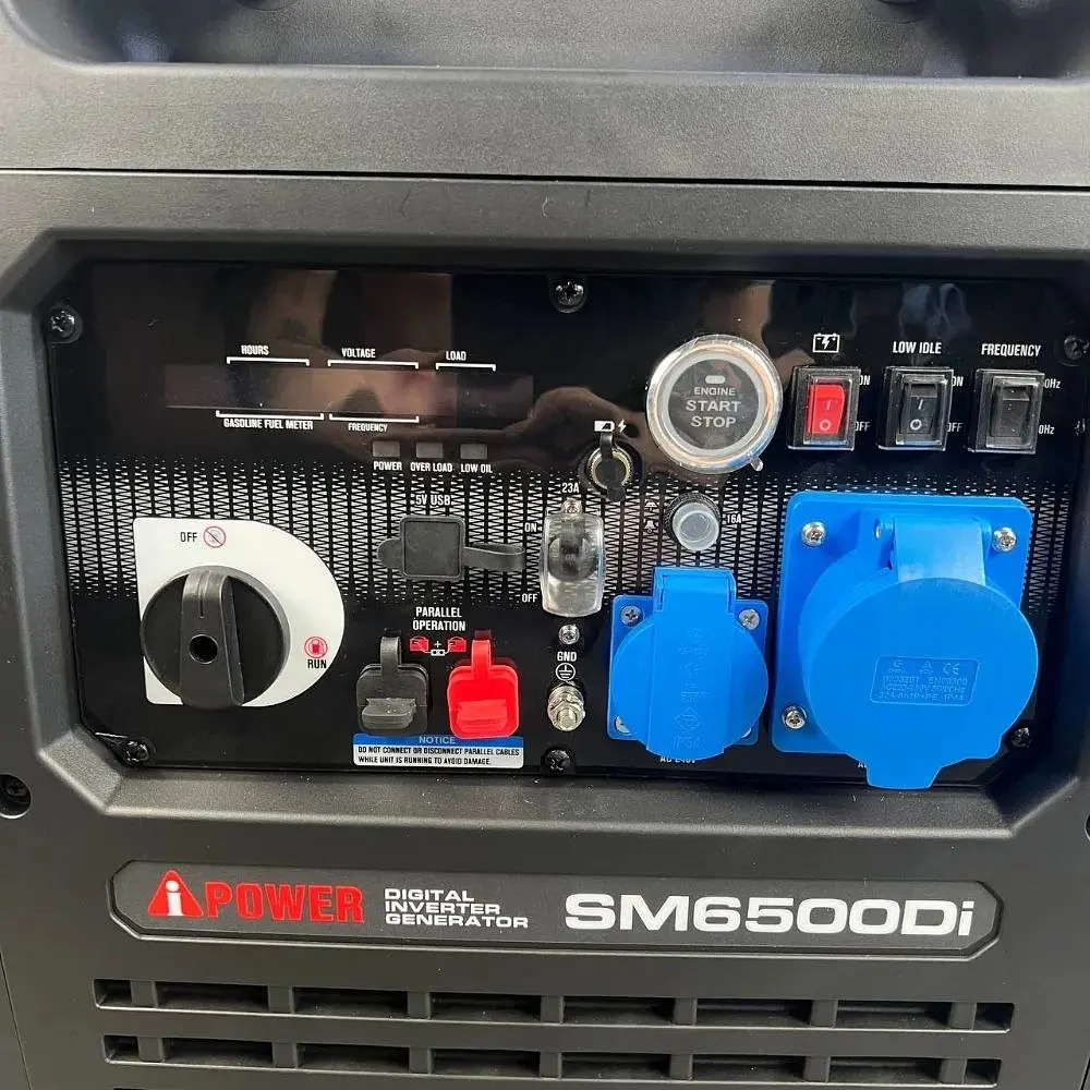 Генератор інверторний iPOWER SM6500Di (5.5-6.5 кВт) бензиновий з Електростартером, Пультом ДК, Колесами АйПауер - фото 8