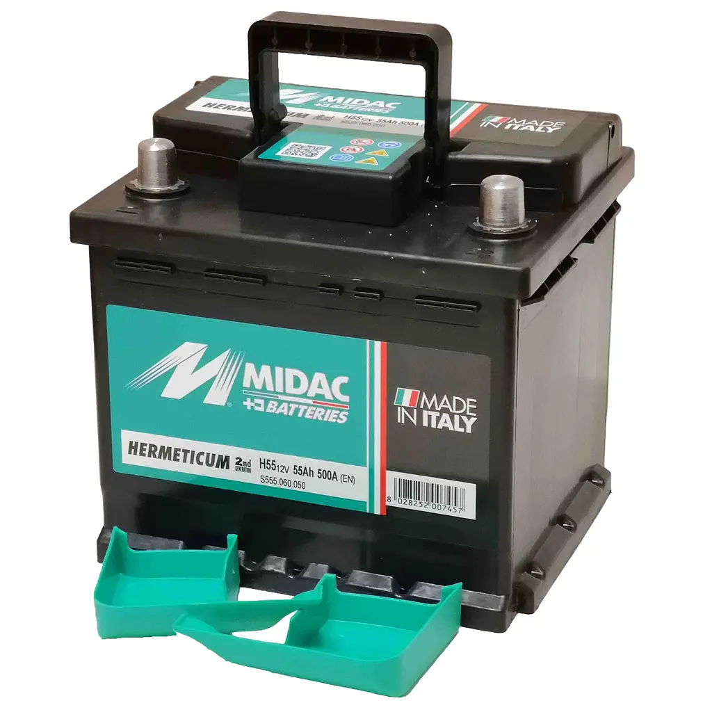 Акумулятор 6СТ-55 MIDAC HERMETICUM, 12V 55Ah (-/+) Євро, EN500А - фото 3