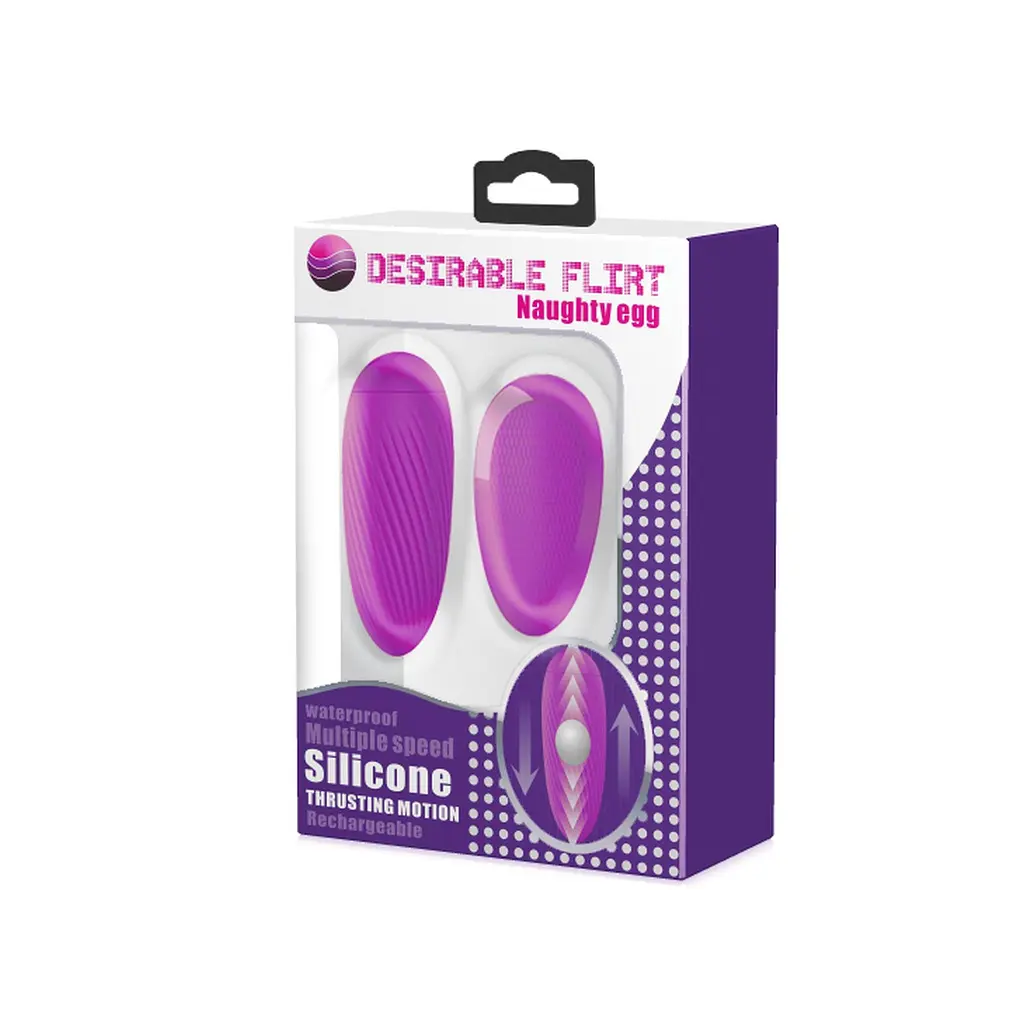 Виброяйцо Pretty Love Destrable Flirt Naughty egg 9.5 см фиолетовый - фото 6