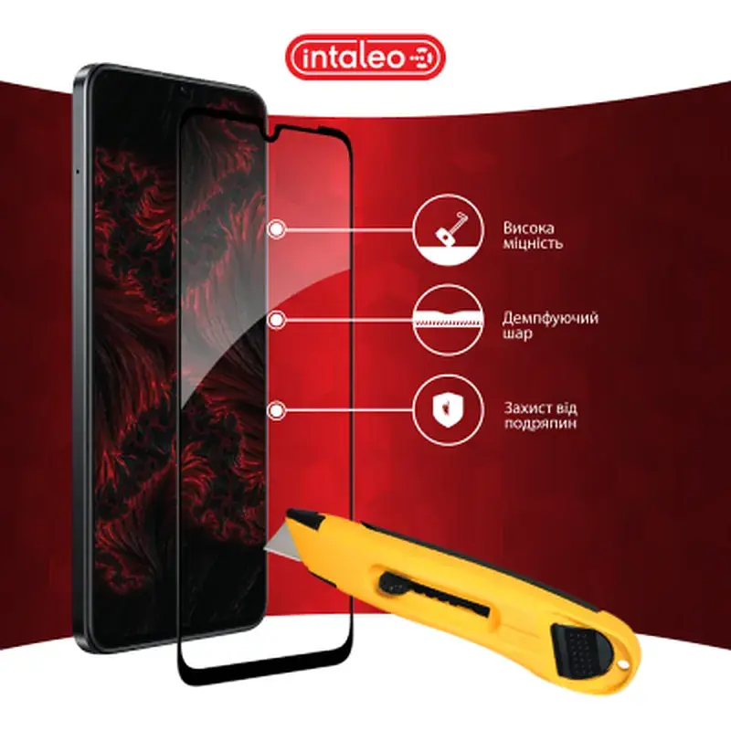 Скло захисне Intaleo Full Glue Realme Note 60X Black (1283126609053) - фото 5