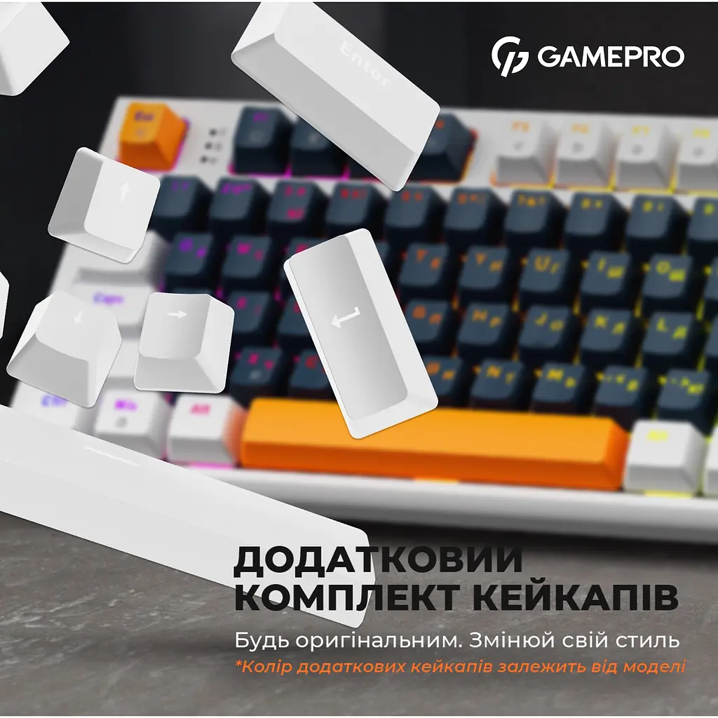Клавиатура GamePro Red с Hot-Swap RGB White проводная механическая (MK180W) - фото 8