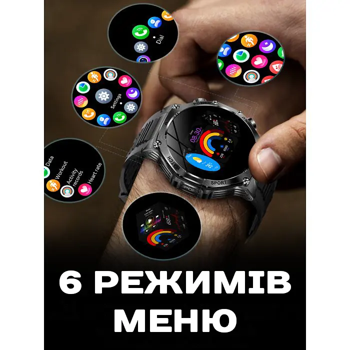 Часы Smart Surf X Pro Black Rubber, 2 ремешка - фото 26