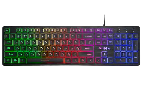 Клавиатура Vinga KB410 RGB Black - фото 1