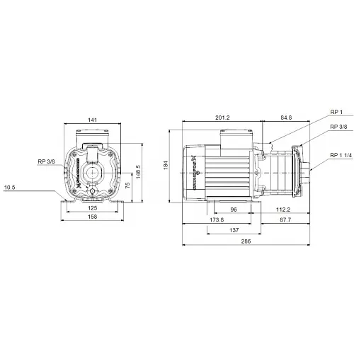 Поверхневий насос Grundfos CM 5-2 A-R-A-E-AQQE F-A-A-N (96807031) - фото 2