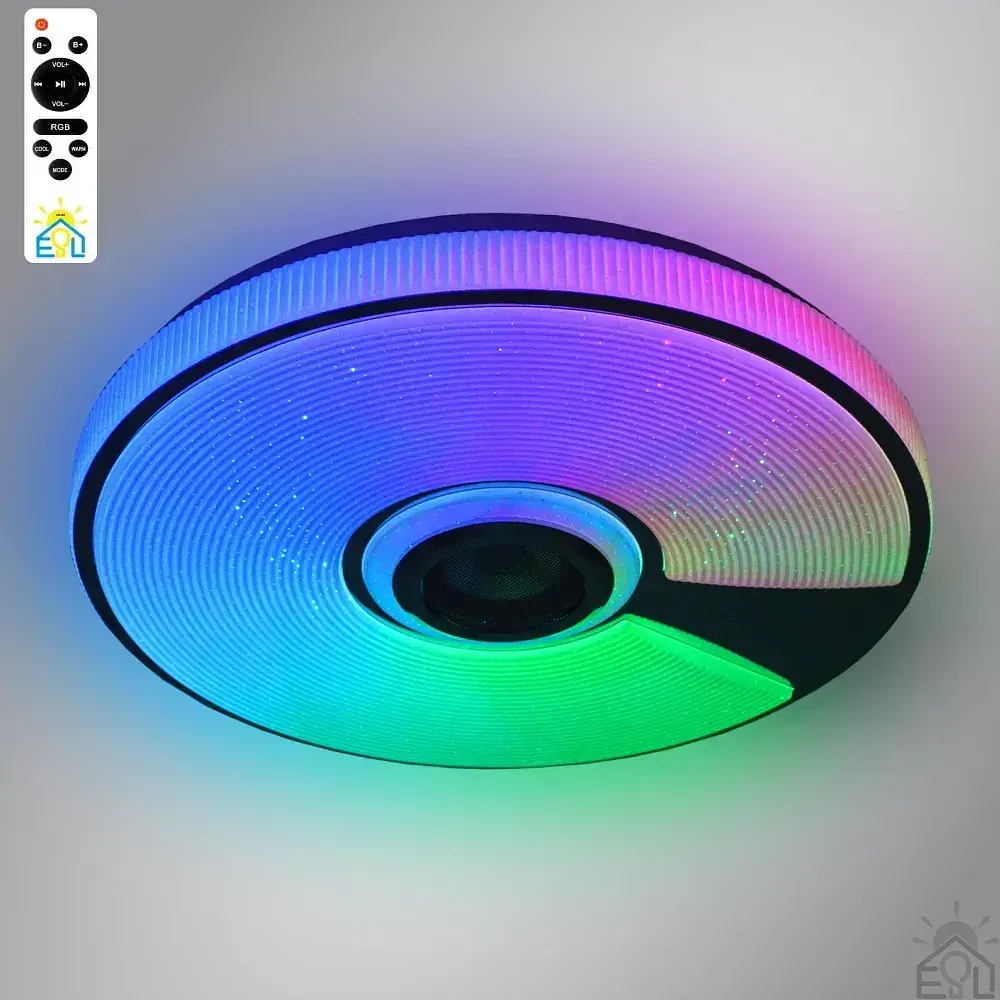 Смарт люстра музична керована світлодіодна SONG R RGB 60 Вт 380x70 мм Біла ESLLSE