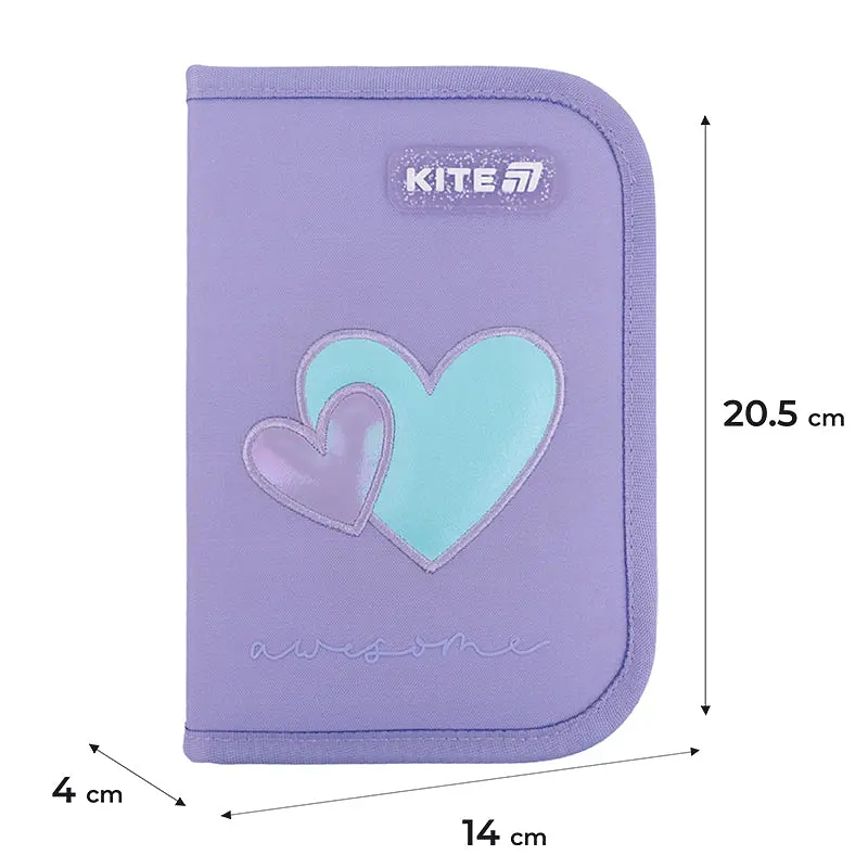 Пенал Kite Awesome фиолетовый (K25-622H-5) - фото 3