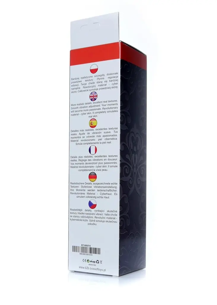 Реалістичний вібратор B - Series EasyLove Boss Juicy Jelly 22 см тілесний - фото 7