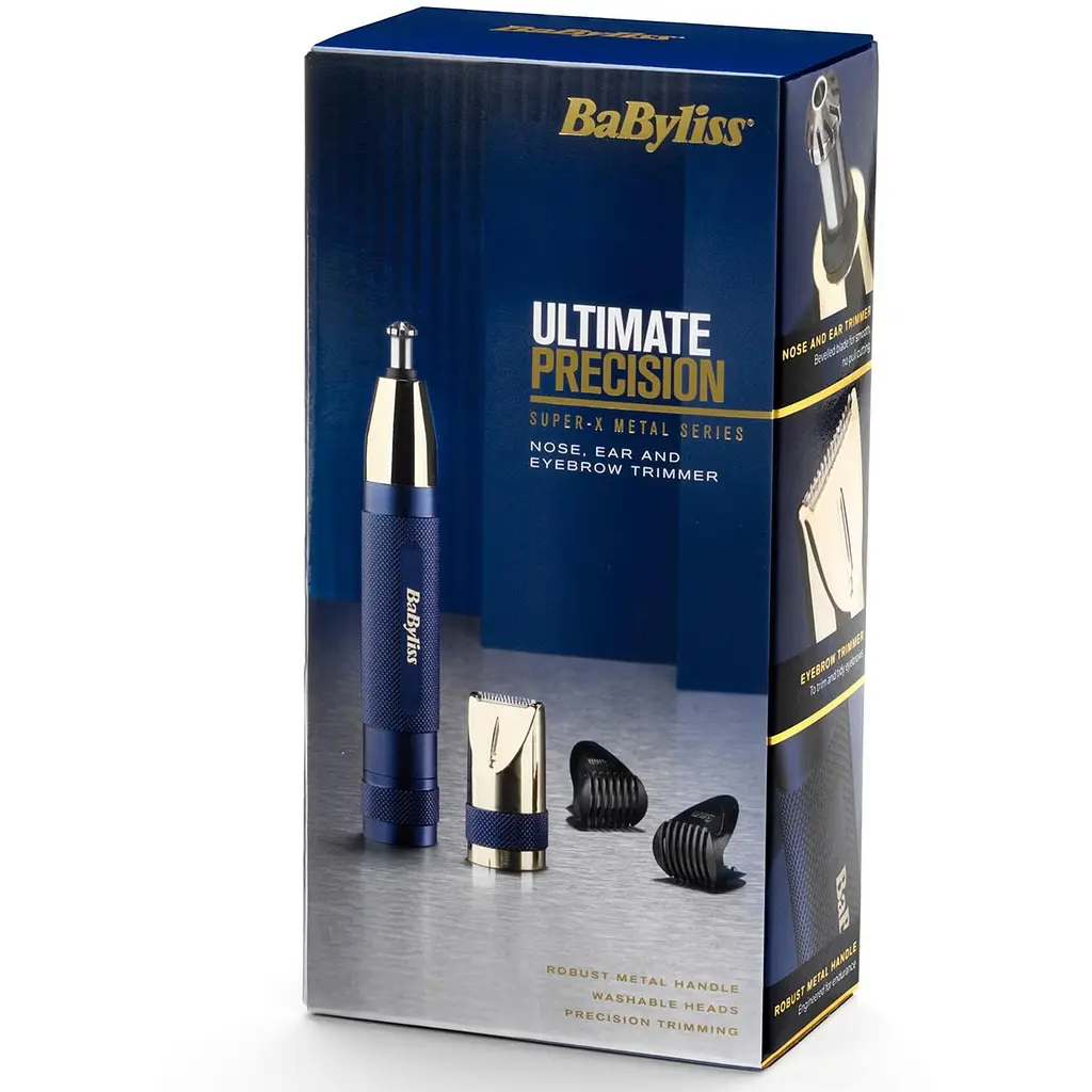Тример Babyliss для брів, вусів, носа та вух синій (E112E) - фото 8