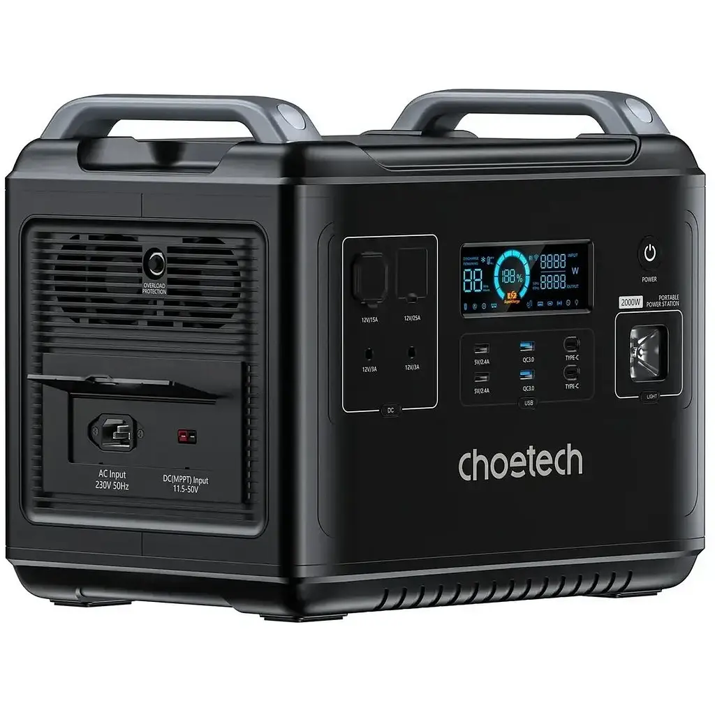 Зарядная станция Choetech | 2000W | 1997 Wh| LiFePO4 (BS006 Super Mini) - фото 3