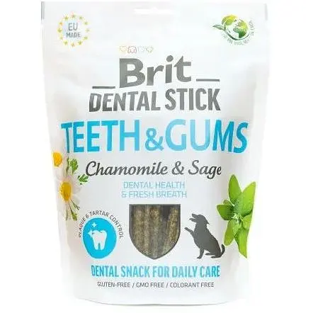 Ласощі для собак Brit Dental Stick Teeth & Gums здорові ясна та зуби, ромашка і шавлія 7 шт. 251 г - фото 5