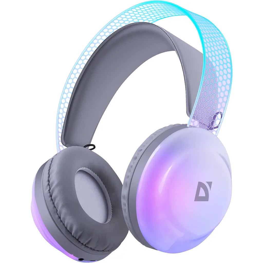 Гарнітура Defender FreeMotion B651 Bluetooth+3,5мм+USB-C, RGB White (63651)