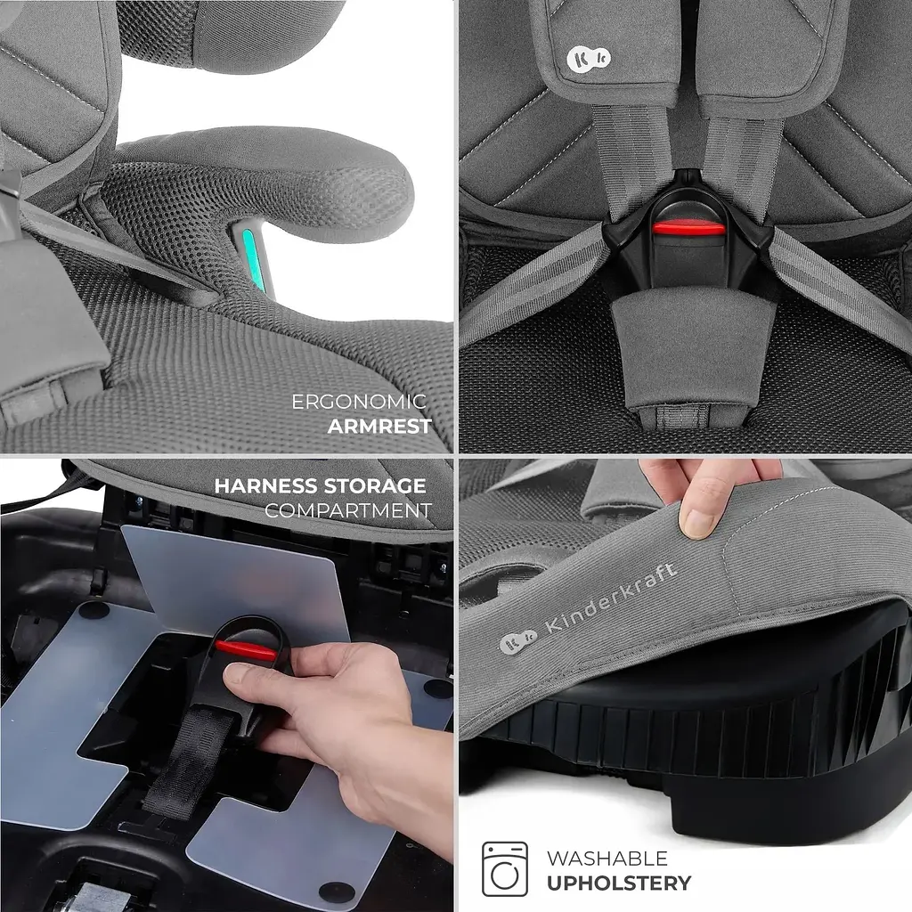 Автокресло Kinderkraft Fix2Go i-Size Grey (KCFI2GO0GRY0000) - фото 13