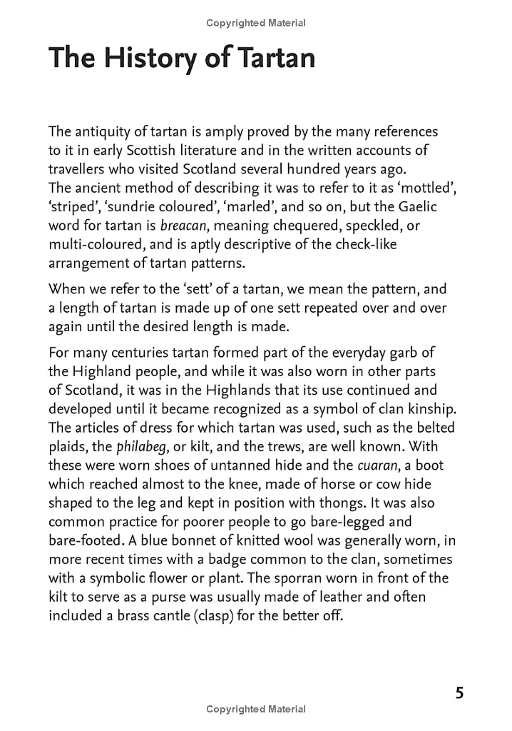 Clans and Tartans. Traditional Scottish Tartans - Scottish Tartans Authority - фото 3