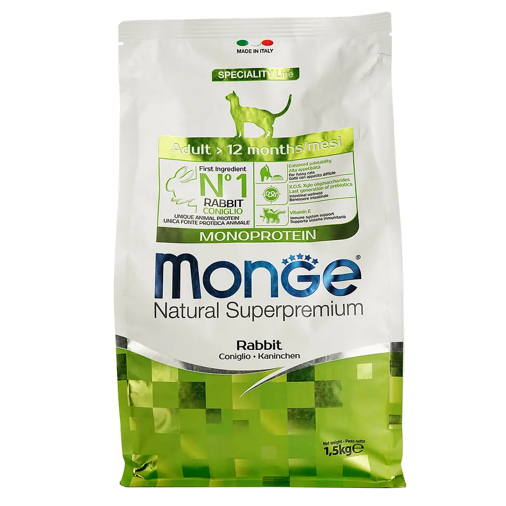 Сухий корм Monge Cat Adult з кроликом, 1,5 кг (70011945) - фото 2