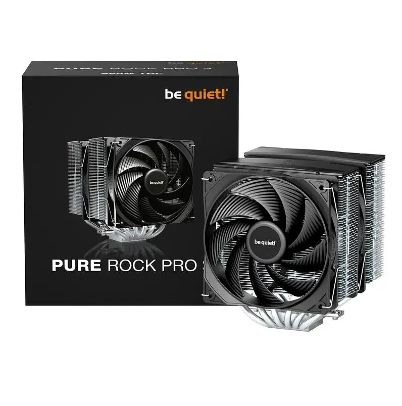 Кулер для процесора be quiet! Pure Rock Pro 3, Silver/Black, 2x120 мм (2000 об/хв), Intel 1851/1700/1200/1150/1151/1155/1156, AMD AM5/AM4, до 250 Вт, висота 155 мм (BK041) - фото 5