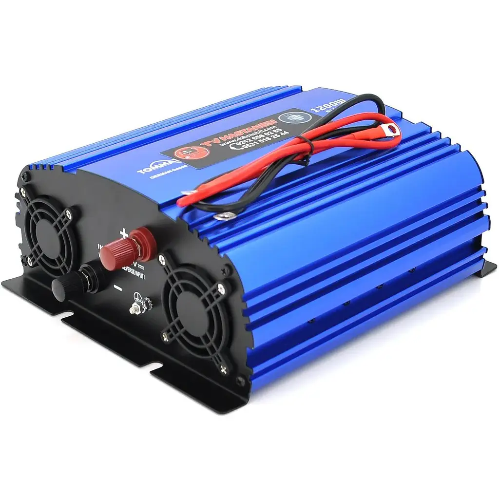 Інвертор напруги Tommatech MS-1200, 24V/220V, 1200W з апроксимованою синусоїдою, 2Shuko, USB, клемні дроти, 2 запобіжники, Q4 - фото 2
