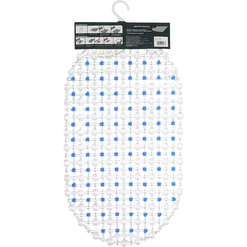 Килимок для ванної Eco Fabric Крапка 63х34 см блакитний (6334-004) - фото 4