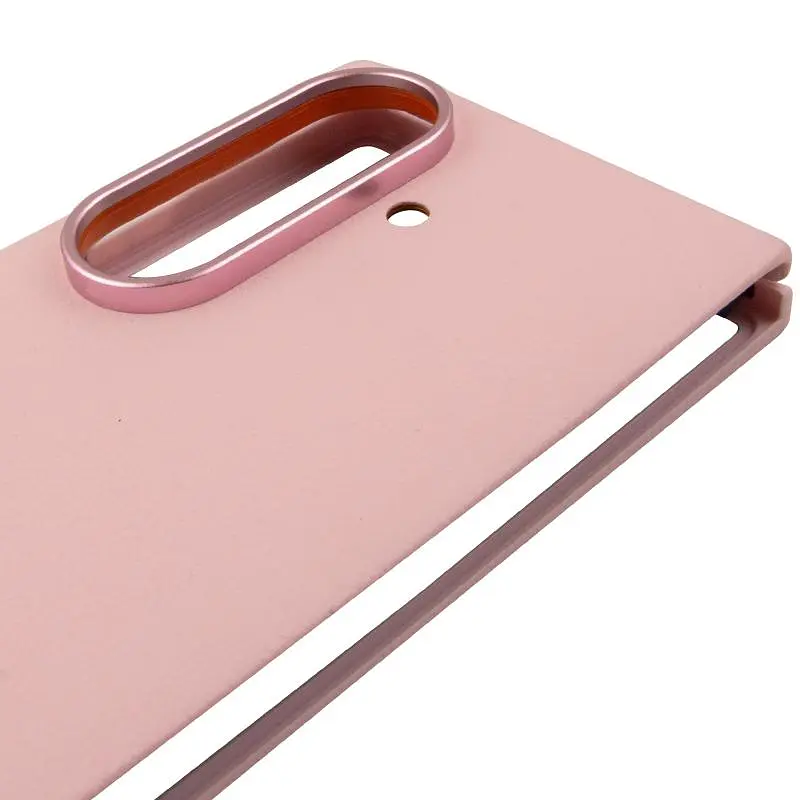 Кожаный чехол Leather Case (AAA) для Samsung Galaxy Z Fold7 Pink - фото 4