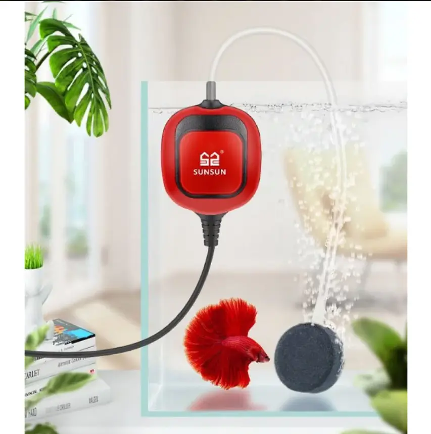 Компресор для акваріума SunSun QB-104B 1.5Вт 0.6 л/хв до 70 л - фото 2