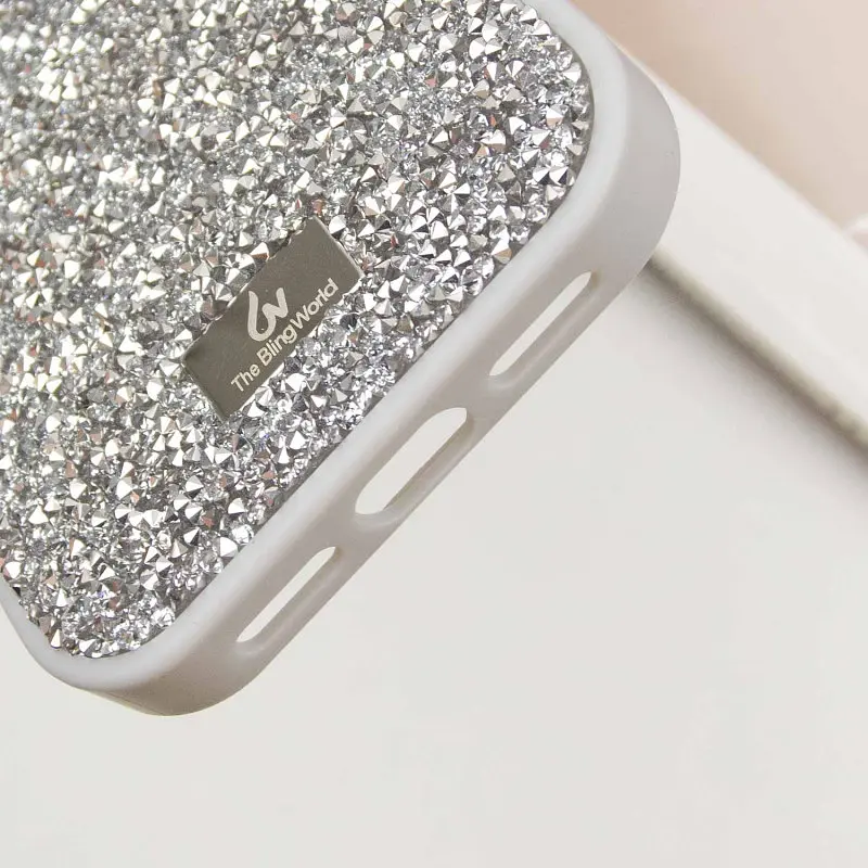Чехол TPU Bling World Rock Diamond для Apple iPhone 14 Pro 6.1 Серебристый - фото 6