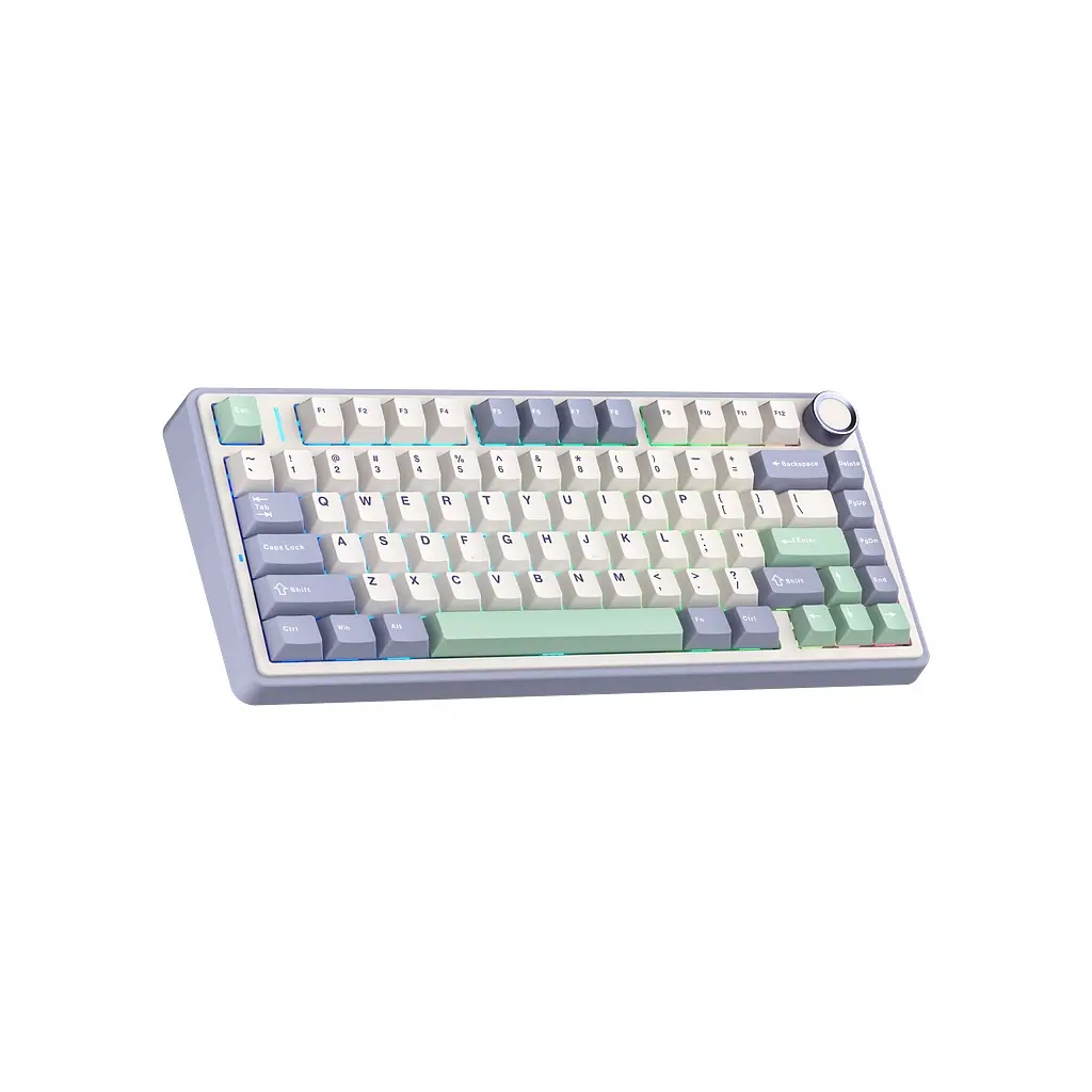 Клавіатура Aula F75 Gasket Greywood V3 switch Hot-Swap PBT Wireless/Bluetooth/USB White (6948391208640) - фото 3