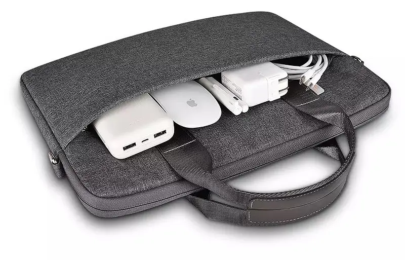 Сумка для ноутбука Wiwu Minimalist Laptop Bag 14" Gray [6936686405799] [61893] - фото 4