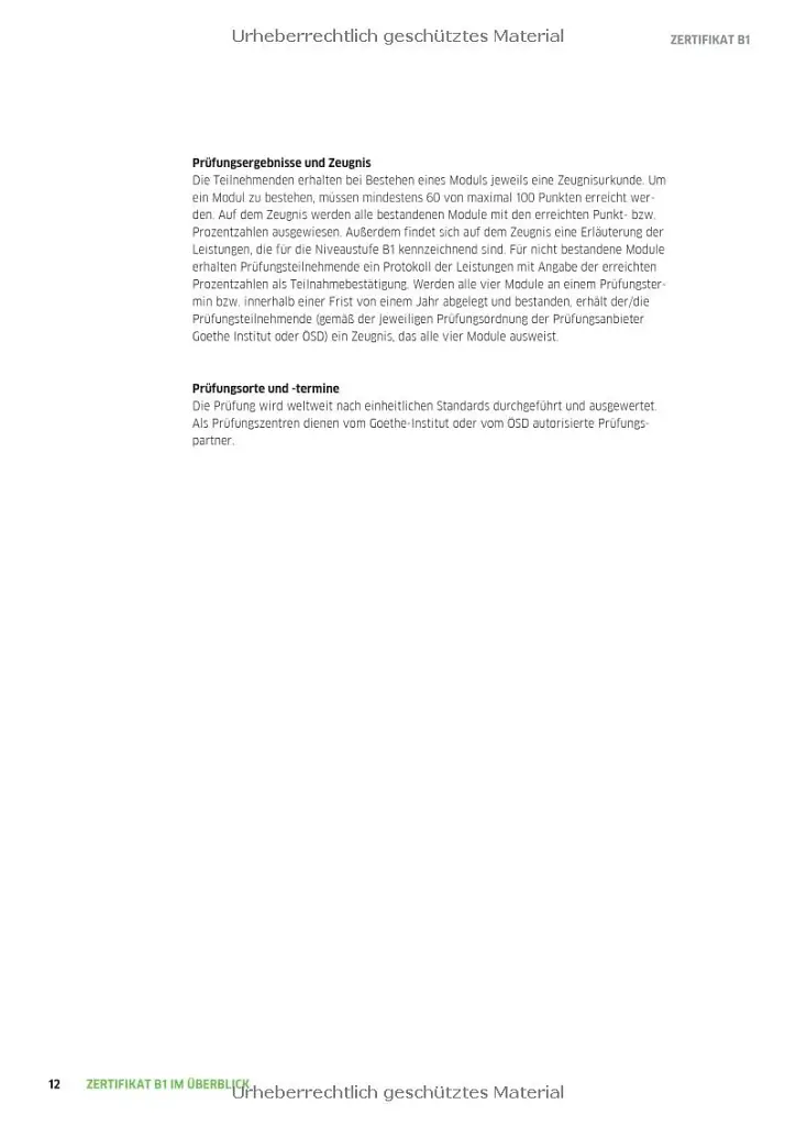 Zertifikat B1 - Prufungsziele, Testbeschreibung: Deutschprüfung für Jugendliche und Erwachsene. Deutsch als Fremdsprache - фото 6