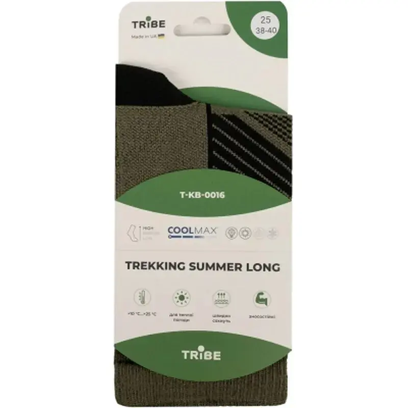 Шкарпетки Tribe Trekking Summer Long T-KB-0016-olive, 41-43 (T-KB-0016-olive-41-43) - фото 9
