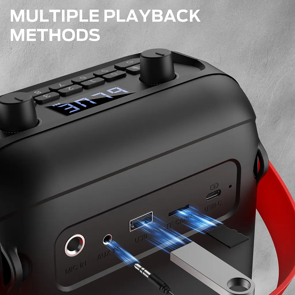 Портативна акумуляторна колонка Bluetooth 24W з радіо UKC MONSTER MFS1 - фото 2