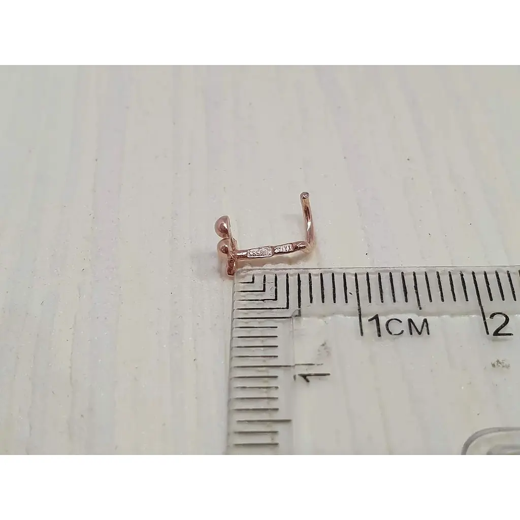 Золота сережка-пірсинг Астор в ніс. 3182435 - фото 4