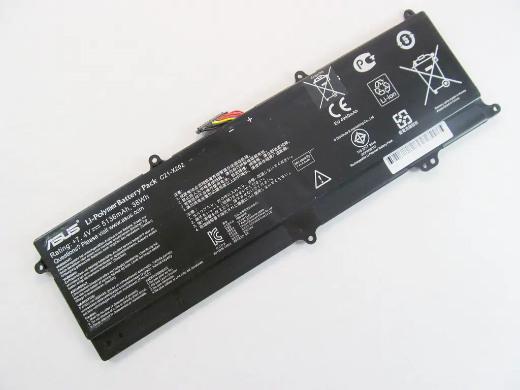 Акумулятор для ноутбука Asus VivoBook X202E C21-X202, 5136 mAh (38Wh), 4cell, 7.4V, Li-Pol, чорний - фото 2