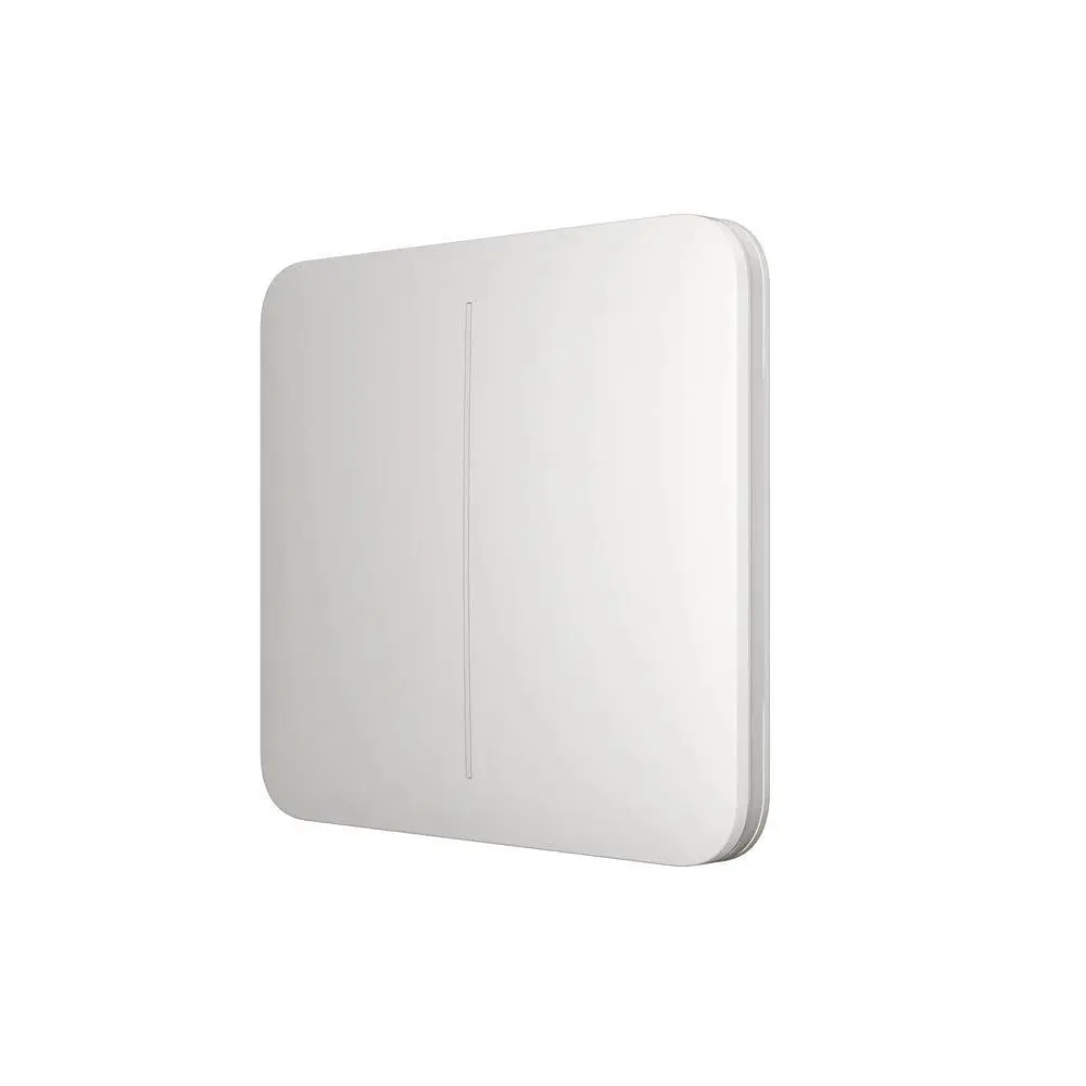 Розумний двоклавішний прохідний вимикач Ajax LightSwitch (2-gang/2-way) Jeweller (white/білий) (26-00405) - фото 3