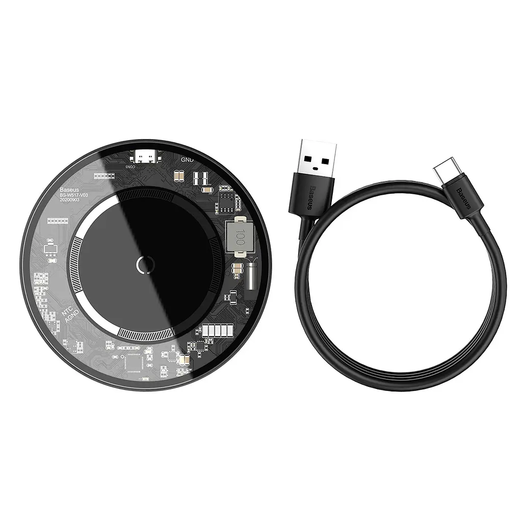 Беспроводное зарядное устройство для Baseus Simple Magnetic Прозрачный (WXJK-E02) - фото 6