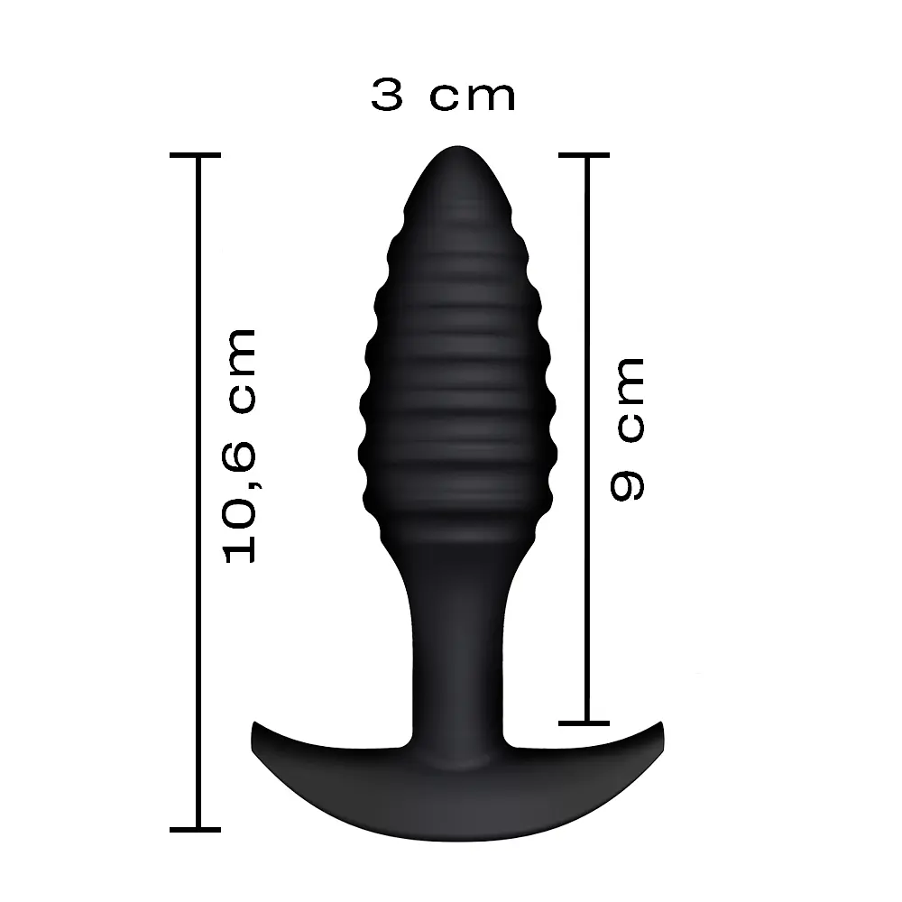 Анальна пробка Dorcel Spiral Plug 10.6 см (чорний) - фото 6