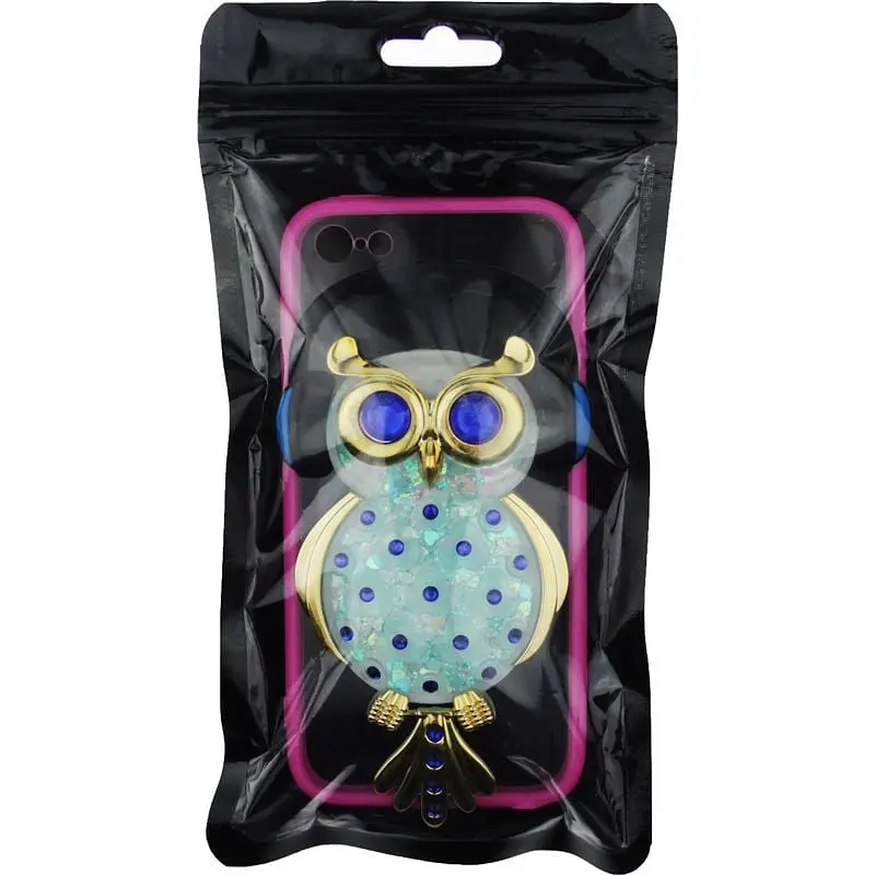 Чохол-накладка Toto TPU Stones Case IPhone 5/5S/SE Owl in Headphones Blue - фото 2