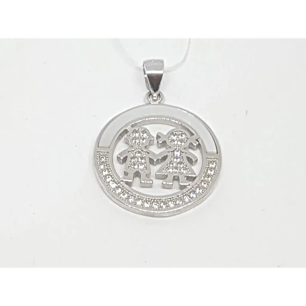 Срібна підвіска Подіум Двійня з фіанітами. GP2848 - фото 2