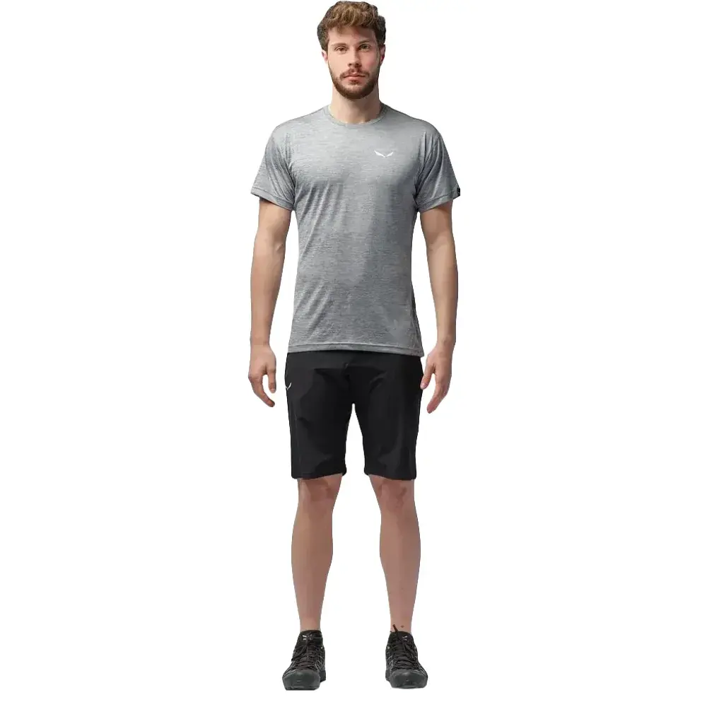 Футболка Salewa Puez Melange Dry T-Shirt Men 46/S Grey - фото 4