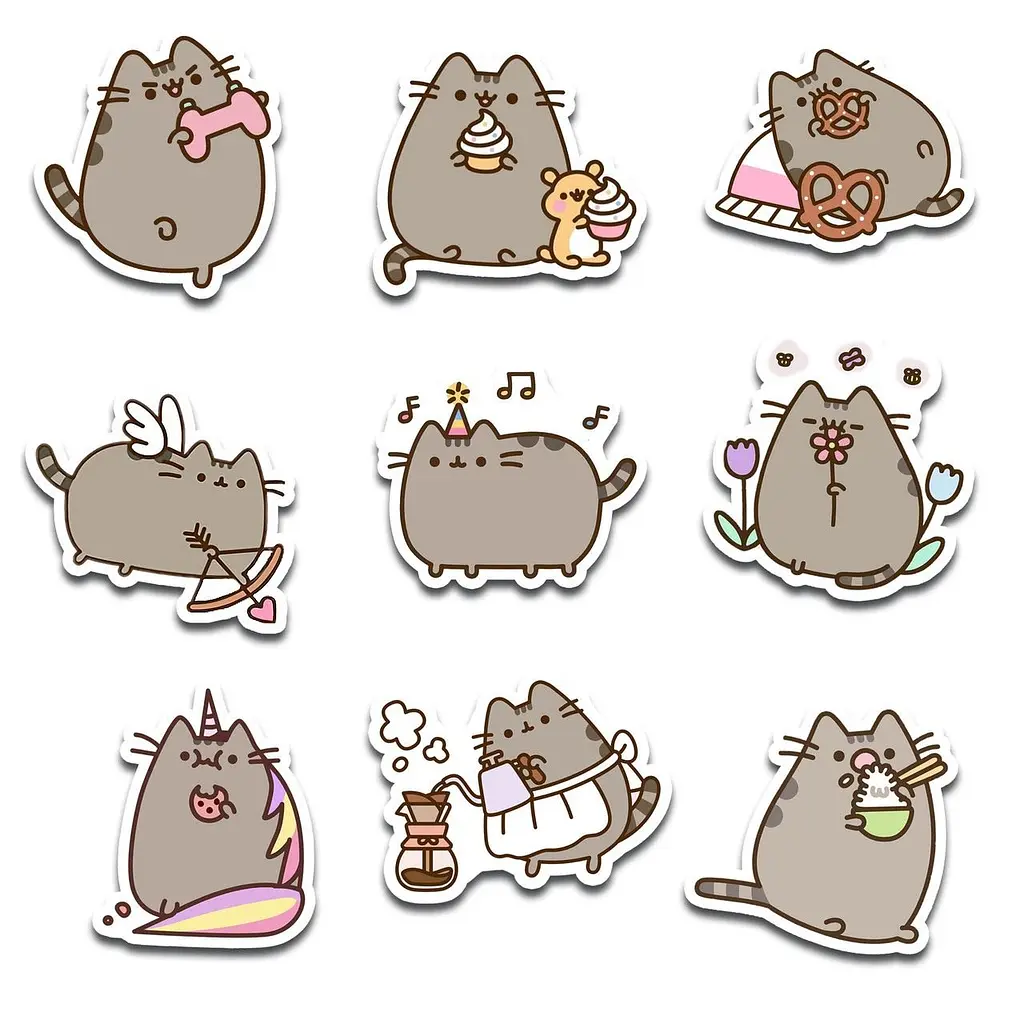 Стикерпак GeekLand Pusheen 45 штук (SP P 01) - фото 4