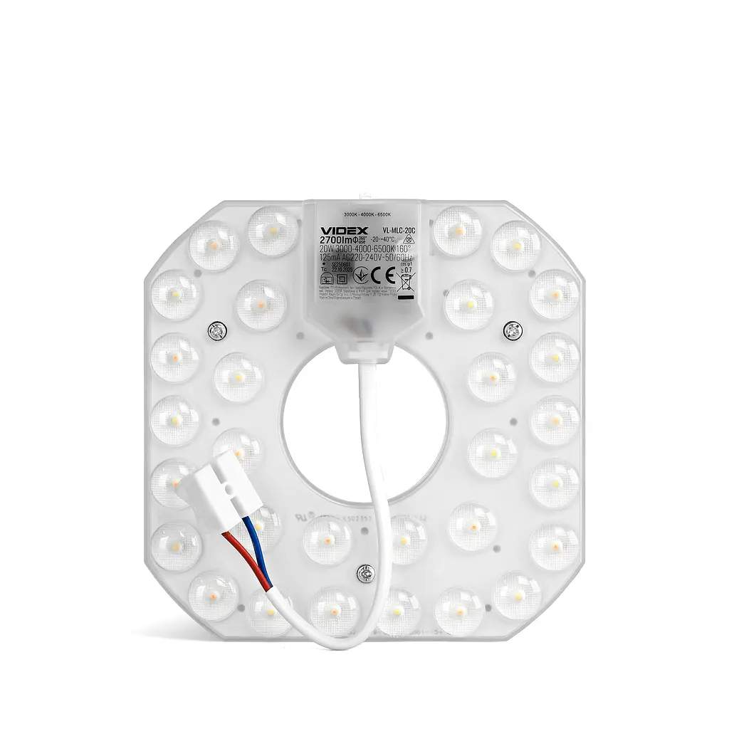 LED модуль для світильників 20W Videx 3000-4000-6500K білий (VL-MLC-20C) - фото 4