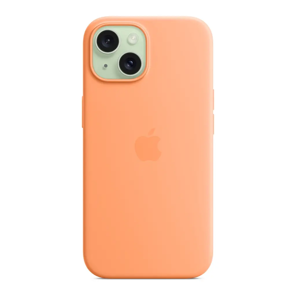 Чехол для мобильного телефона Apple iPhone 15 Silicone Case with MagSafe Orange Sorbet (MT0W3ZM/A) - фото 4