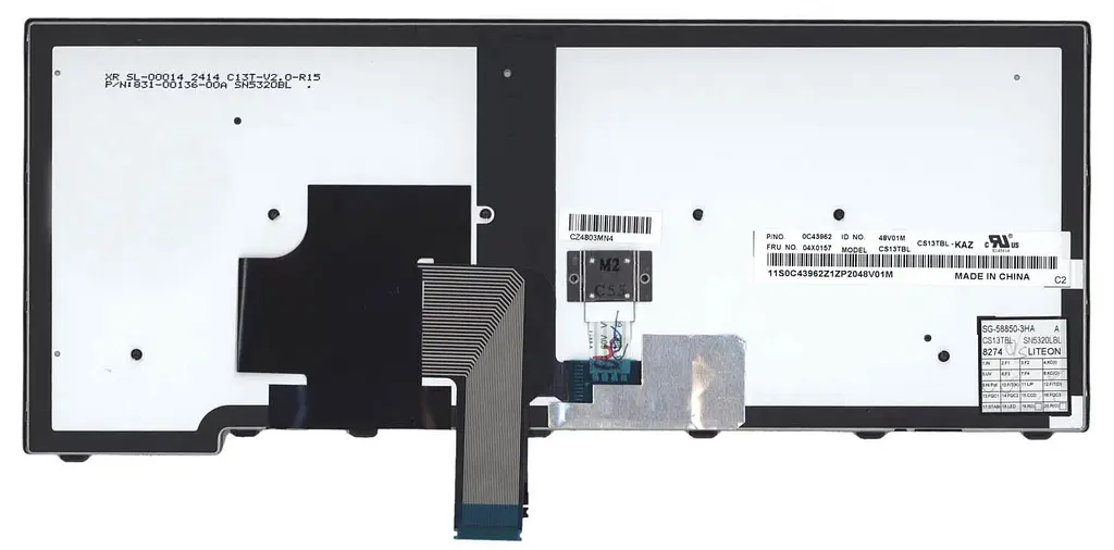 Клавіатура для ноутбука Lenovo ThinkPad Edge (T440, T440P, T440S), з вказівником (Point Stick) Чорна, Чорна рамка - фото 2