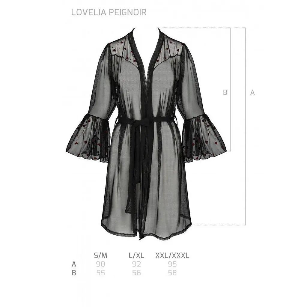 Воздушный пеньюар LOVELIA PEIGNOIR black - Passion L/XL - фото 7