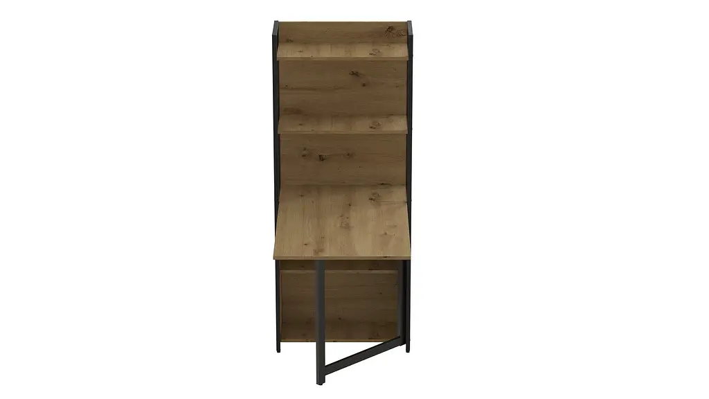 Стіл книжка з етажеркою Практик 2 Ferrum-decor 1555x640x990 Чорний метал ДСП Дуб Артізан 16 мм (FRD-104630) - фото 4