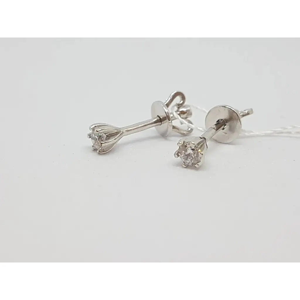 Золотые серьги-пуссеты Империя золота с фианитами. СП286БИ - фото 2