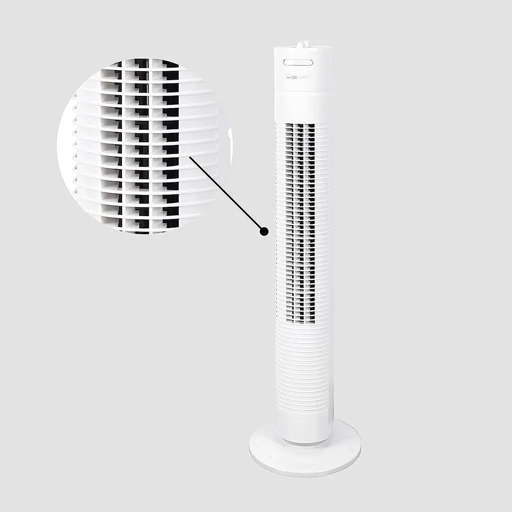Колонний підлоговий вентилятор Clatronic TVL 3370 White, безшумний, кімнатний, із таймером та автоповоротом, білий - фото 5