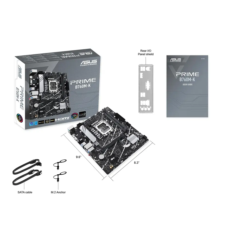 Материнская плата PRIME B760M-K s1700 B760 2xDDR5 M.2 HDMI D-Sub mATX Asus teh0018969 - фото 3