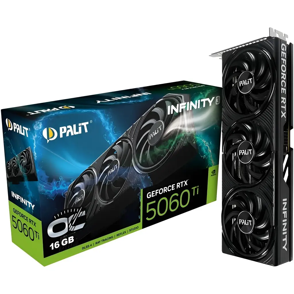 Видеокарта Palit RTX 5060 Ti 16GB Infinity 3 OC (NE7506TS19T1-GB2061S) (GDDR7, 128 bit, PCI-E v5.0 x8) - фото 7